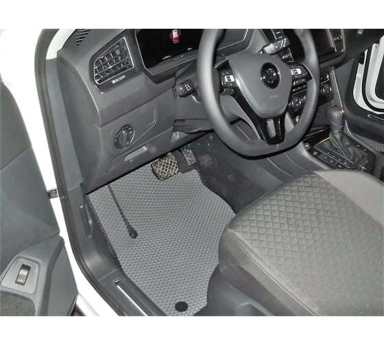 Ковры в салон автомобиля Eva Smart volkswagen tiguan ii 2016 - эва сота бежевые c серой окантовкой 2289-A1B1-S