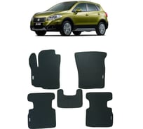 Ковры в салон автомобиля Eva Smart suzuki sx-4 ii 2013 - эва сота чёрные c черной окантовкой 1781-B5B5-S