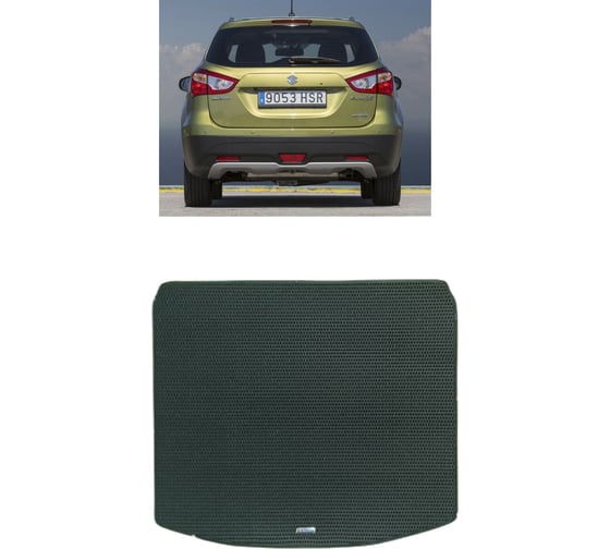 Ковры в салон автомобиля Eva Smart suzuki sx-4 ii 2013 - эва сота чёрные c черной окантовкой 1781-B5B5-S