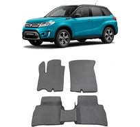 Ковры в салон автомобиля Eva Smart suzuki vitara ii 2014 - эва сота коричневые c красной окантовкой 1783-A6A7-S