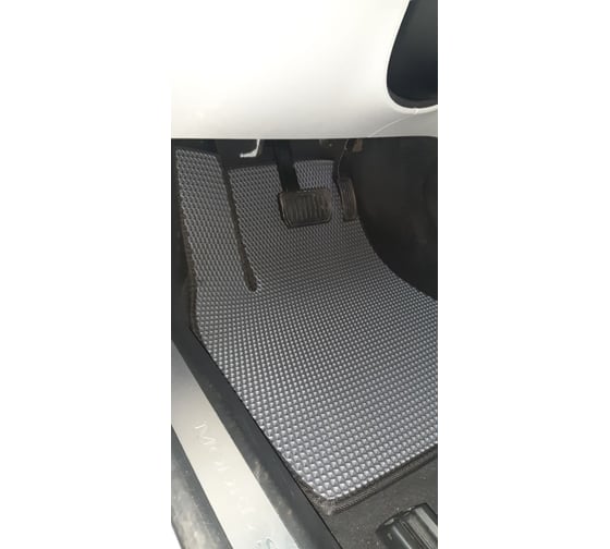 Ковры в салон автомобиля Eva Smart tesla model s 2012 - 2016 эва сота серые c черной окантовкой 3563-B1B5-S