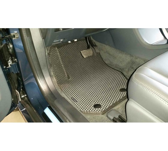 Ковры в салон автомобиля Eva Smart volvo xc60 i 2008 - 2017 эва сота чёрные c красной окантовкой 1901-B5A7-S