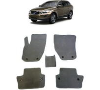 Ковры в салон автомобиля Eva Smart volvo xc60 i 2008 - 2017 эва сота чёрные c коричневой окантовкой 1901-B5A6-S