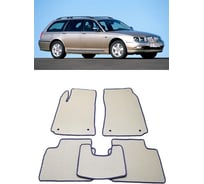 Ковры в салон автомобиля Eva Smart rover 75 1999 - 2004 эва сота коричневые c серой окантовкой 1713-A6B1-S