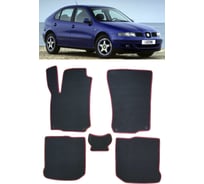 Ковры в салон автомобиля Eva Smart seat leon i 1999 - 2006 эва сота коричневые c серой окантовкой 3521-A6B1-S