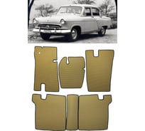 Ковры в салон автомобиля Eva Smart газ 21 волга 1956 - 1970 эва сота коричневые c серой окантовкой 3344-A6B1-S