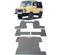 Ковры в салон автомобиля Eva Smart луаз 969 1966 - 2001 эва сота коричневые c коричневой окантовкой 2362-A6A6-S