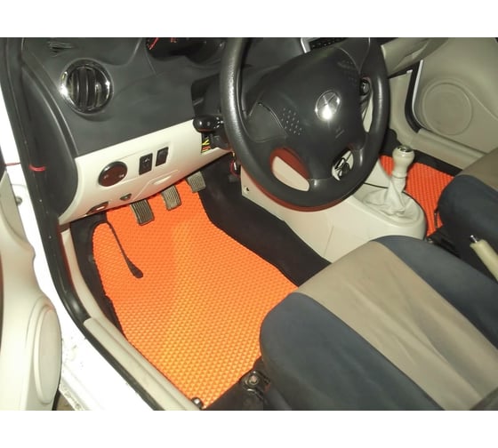 Ковры в салон автомобиля Eva Smart тагаз с-10 2011 - 2013 эва сота чёрные c черной окантовкой 2802-B5B5-S