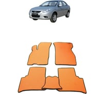 Ковры в салон автомобиля Eva Smart тагаз с-10 2011 - 2013 эва сота коричневые c бежевой окантовкой 2802-A6A1-S