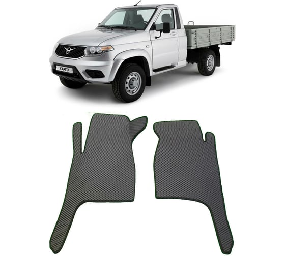 Ковры в салон автомобиля Eva Smart uaz cargo 2008 - эва сота серые c красной окантовкой 2574-B1A7-S 1