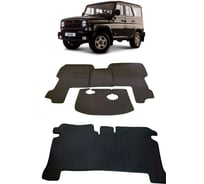 Ковры в салон автомобиля Eva Smart uaz hanter 2003 - эва сота чёрные c красной окантовкой 2648-B5A7-S