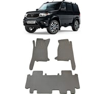Ковры в салон автомобиля Eva Smart uaz patriot (люкс) 2014 - эва сота серые c черной окантовкой 1937-B1B5-S