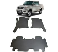 Ковры в салон автомобиля Eva Smart uaz pickup 2014 - эва сота коричневые c коричневой окантовкой 2466-A6A6-S