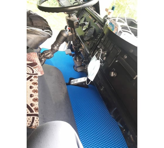 Ковры в салон автомобиля Eva Smart камаз 65115 эва сота серые c серой окантовкой 2963-B1B1-S