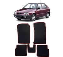 Ковры в салон автомобиля Eva Smart skoda felicia i хэтчбек 1994 - 1998 эва сота бежевые c коричневой окантовкой 3371-A1A6-S