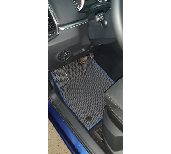 Ковры в салон автомобиля Eva Smart skoda karoq 2017 - эва сота серые c красной окантовкой 3121-B1A7-S
