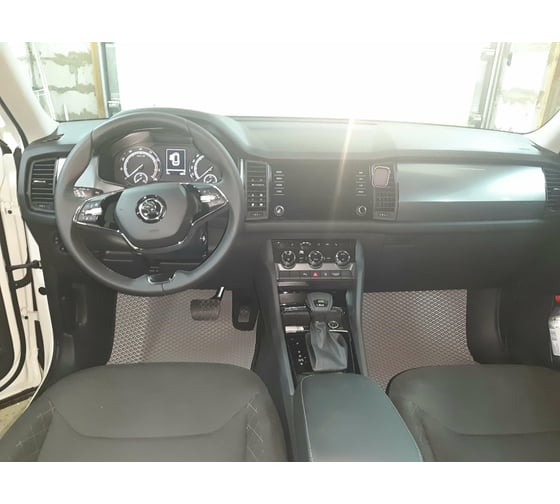 Ковры в салон автомобиля Eva Smart skoda kodiaq 5мест вариант макси 3d 2016 - эва сота серые c серой окантовкой 3469-B1B1-S