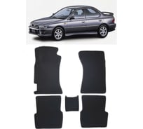 Ковры в салон автомобиля Eva Smart subaru impreza i 1992 - 2000 эва сота серые c серой окантовкой 3066-B1B1-S