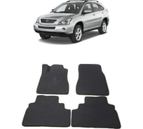 Ковры в салон автомобиля Eva Smart lexus rx ii (400h, 450h) 2003 - 2009 эва сота коричневые c синей окантовкой 1423-A6B2-S
