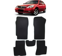 Ковры в салон автомобиля Eva Smart lifan breez (520) 2007 - 2014 эва сота чёрные c красной окантовкой 1431-B5A7-S