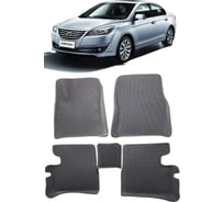 Ковры в салон автомобиля Eva Smart lifan cebrium (720) вариант макси 3d 2014 - 2018 эва сота коричневые c серой окантовкой 3412-A6B1-S