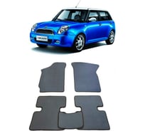 Ковры в салон автомобиля Eva Smart lifan smaily (320) 2011 - 2015 эва сота чёрные c бежевой окантовкой 1435-B5A1-S