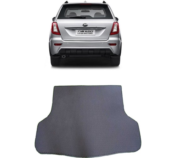 Ковры в салон автомобиля Eva Smart lifan x60 вариант макси 3d 2012 - 2016 эва сота чёрные c бежевой окантовкой 3204-B5A1-S