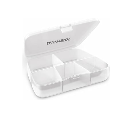 Таблетница-контейнер DASWERK для лекарств и витаминов, 5 отделений, карманный 630849