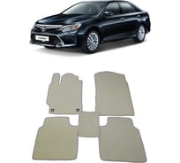 Ковры в салон автомобиля Eva Smart toyota camry vii (xv50) 2011 - 2018 эва сота коричневые c серой окантовкой 1797-A6B1-S