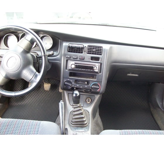 Ковры в салон автомобиля Eva Smart toyota carina e 1992 - 1997 эва сота чёрные c черной окантовкой 2880-B5B5-S