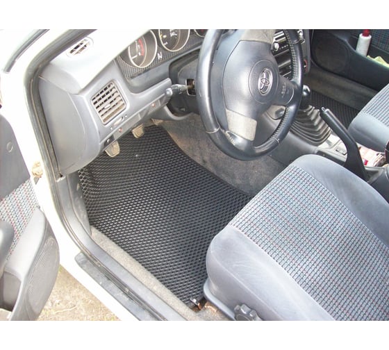 Ковры в салон автомобиля Eva Smart toyota carina e 1992 - 1997 эва сота чёрные c черной окантовкой 2880-B5B5-S