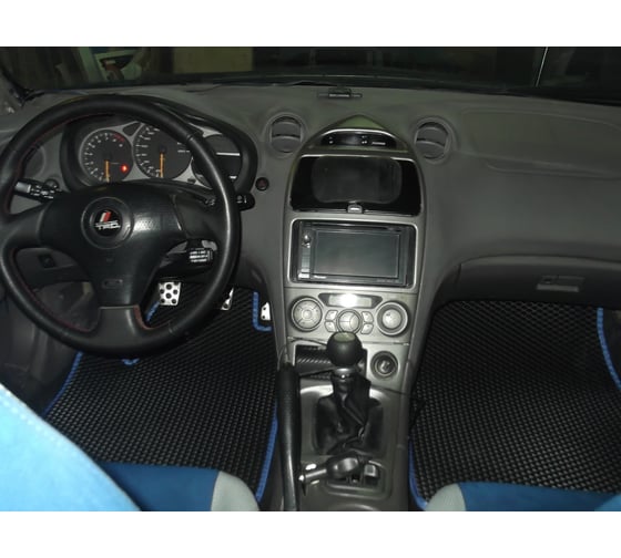 Ковры в салон автомобиля Eva Smart toyota celica vii (t230) 1999 - 2002 эва сота серые c бежевой окантовкой 1800-B1A1-S