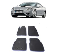 Ковры в салон автомобиля Eva Smart toyota celica vii (t230) 1999 - 2002 эва сота бежевые c синей окантовкой 1800-A1B2-S