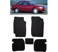 Ковры в салон автомобиля Eva Smart toyota corolla vii (e100) 1991 - 2000 эва сота чёрные c синей окантовкой 3334-B5B2-S