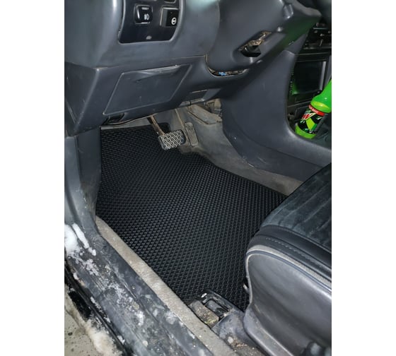 Ковры в салон автомобиля Eva Smart toyota corolla vii (e100) 1991 - 2000 эва сота чёрные c синей окантовкой 3334-B5B2-S