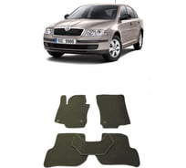 Ковры в салон автомобиля Eva Smart skoda octavia (a5) 2004 - 2013 эва сота бежевые c черной окантовкой 1722-A1B5-S