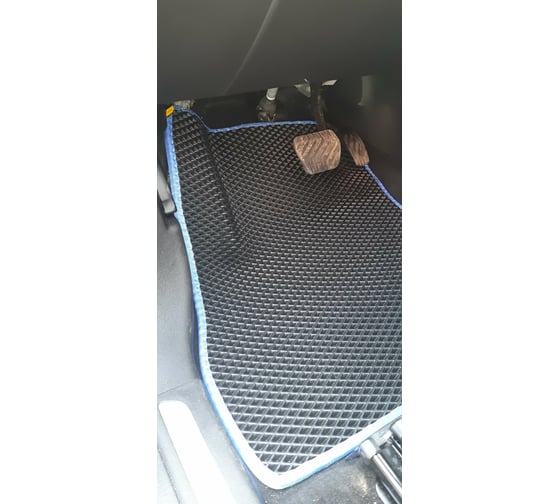 Ковры в салон автомобиля Eva Smart renault scenic iv grand 7мест 2016 - эва сота серые c черной окантовкой 3216-B1B5-S