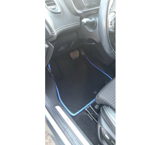Ковры в салон автомобиля Eva Smart renault scenic iv grand 7мест 2016 - эва сота серые c черной окантовкой 3216-B1B5-S
