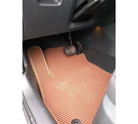 Ковры в салон автомобиля Eva Smart skoda octavia (a7) 2013 - 2020 эва сота серые c красной окантовкой 1724-B1A7-S