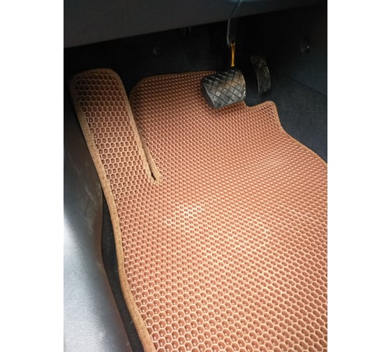 Ковры в салон автомобиля Eva Smart skoda octavia (a7) 2013 - 2020 эва сота коричневые c серой окантовкой 1724-A6B1-S