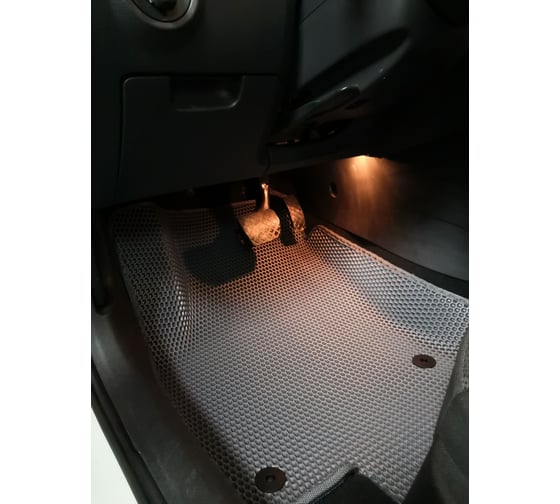 Ковры в салон автомобиля Eva Smart skoda octavia (a7) вариант макси 3d 2013 - 2020 эва сота бежевые c коричневой окантовкой 3212-A1A6-S