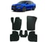 Ковры в салон автомобиля Eva Smart skoda rapid ii 2020 - эва сота чёрные c красной окантовкой 3183-B5A7-S 1
