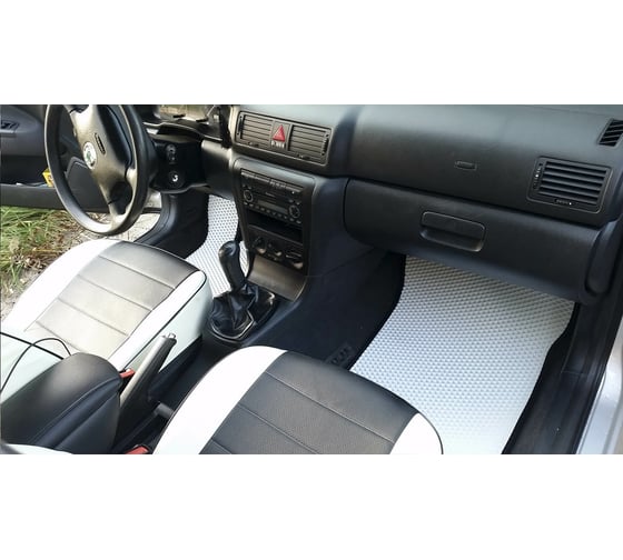 Ковры в салон автомобиля Eva Smart skoda octavia tour 1997 - 2010 эва сота коричневые c черной окантовкой 1726-A6B5-S