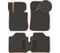 Ковры в салон автомобиля Eva Smart skoda superb ii 2008 - 2015 эва сота чёрные c коричневой окантовкой 1731-B5A6-S 2