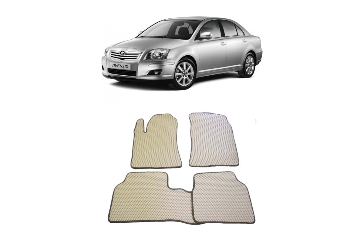 Ковры в салон автомобиля Eva Smart toyota avensis ii 2003 - 2009 эва сота  чёрные c черной окантовкой 1791-B5B5-S - заказать в интернет-магазине:  цена, описание, отзывов - 1.