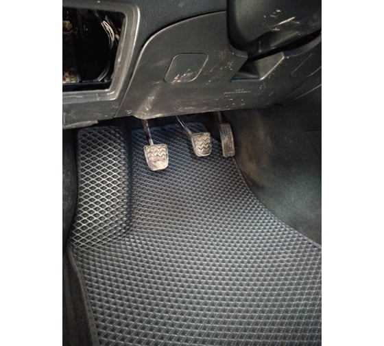 Ковры в салон автомобиля Eva Smart toyota avensis ii 2003 - 2009 эва сота чёрные c черной окантовкой 1791-B5B5-S