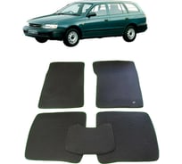Ковры в салон автомобиля Eva Smart toyota caldina (t190) правый руль 1992 - 2002 эва сота коричневые c черной окантовкой 1793-A6B5-S