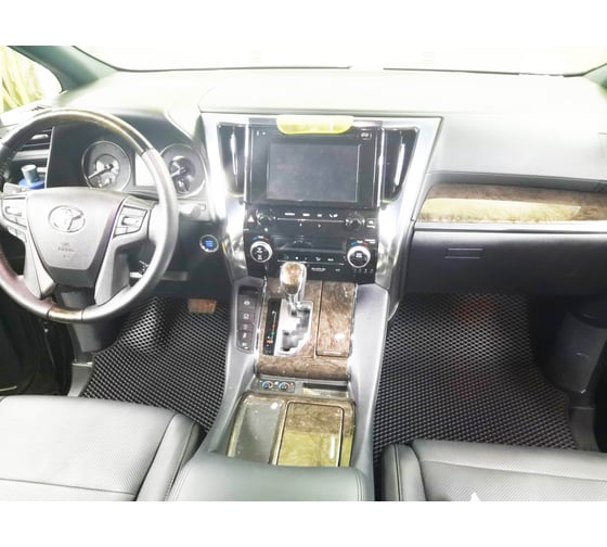 Ковры в салон автомобиля Eva Smart toyota alphard iii рестайлинг 7мест 2017 - эва сота серые c черной окантовкой 3195-B1B5-S