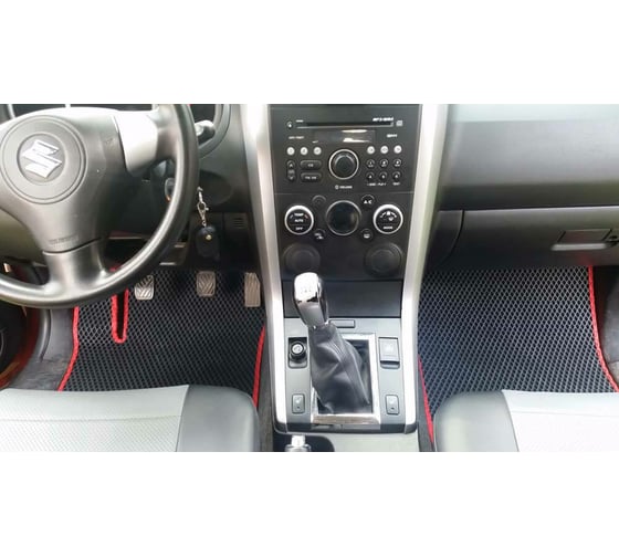Ковры в салон автомобиля Eva Smart suzuki grand vitara jt 5дв 2005 - 2015 эва сота бежевые c красной окантовкой 1773-A1A7-S