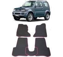 Ковры в салон автомобиля Eva Smart suzuki jimny jb43 1998 - 2019 эва сота серые c синей окантовкой 1777-B1B2-S
